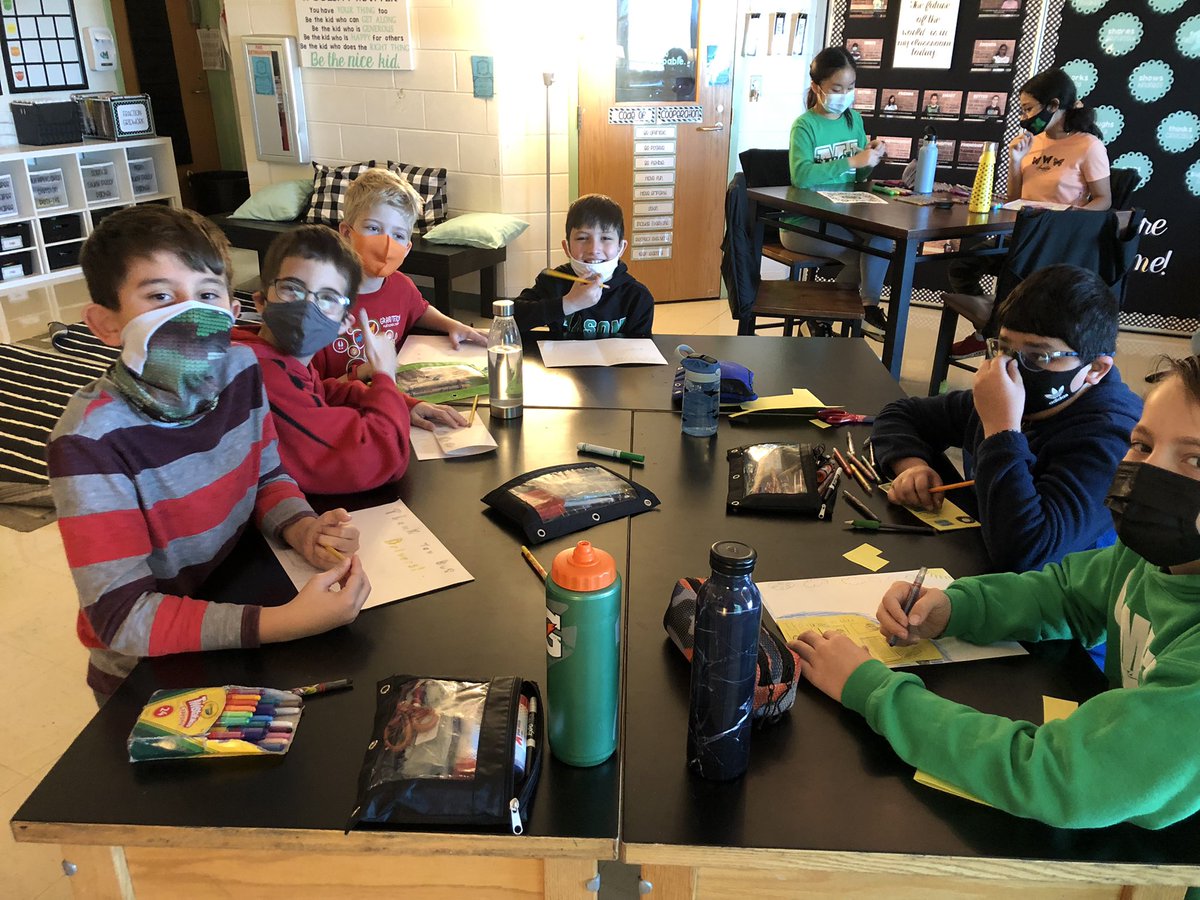 1st Comets Give Back project was amazing. My Ss chose to make thank you cards and posters for the bus drivers as well as decorate motivational quotes to hang in the buses. Love their kind 💕. #MIStrong #InfinityMI