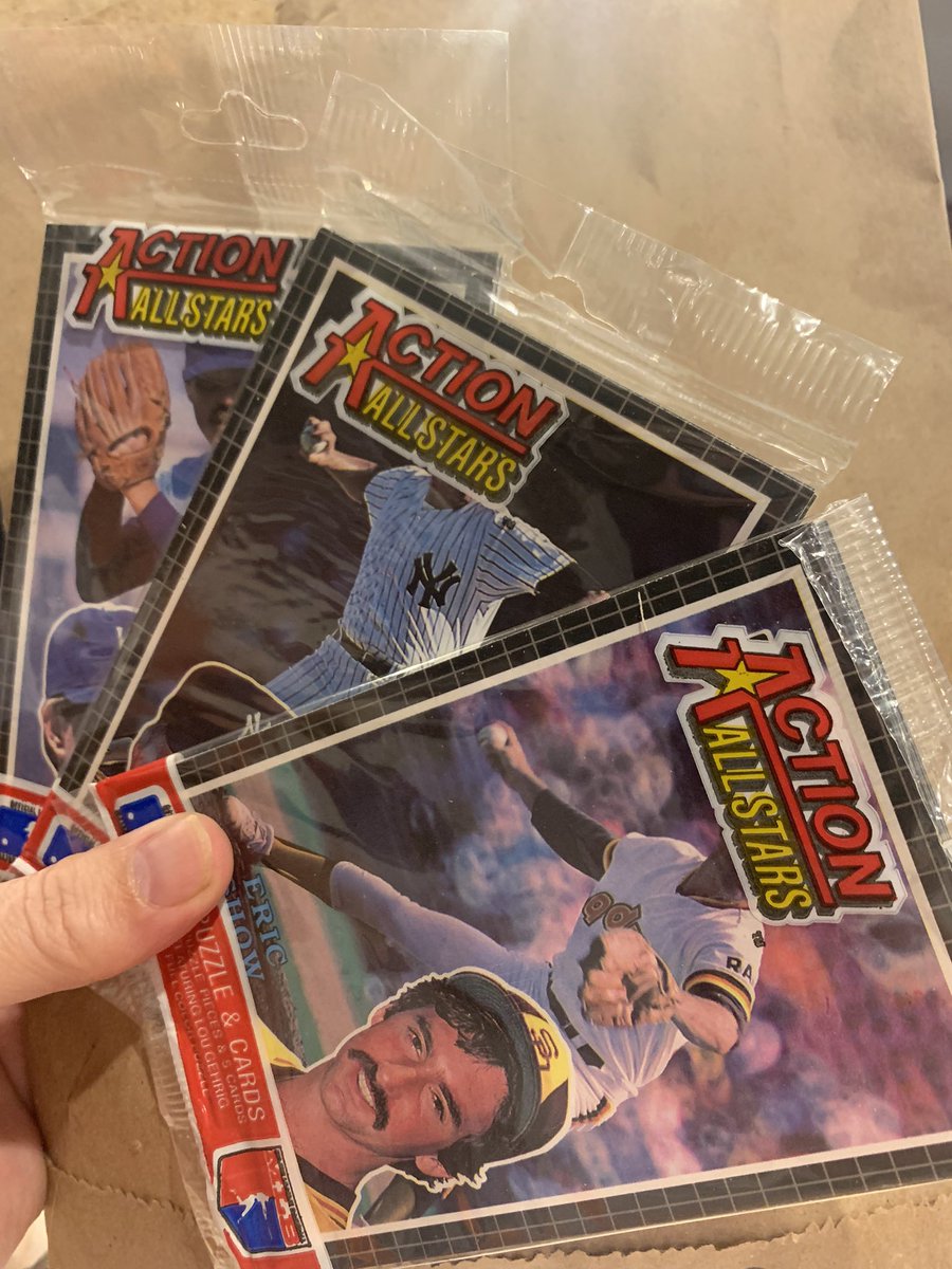 BeatleToybox's tweet photo. Dadvent Day 2: 1985 Donruss Action All Stars. Really happy to pull Donnie Baseball, Nolan Ryan, and Cal Ripken. Not a ton of value in these giant old cards but the nostalgia is real.
#dadvent #adventcalendar #holiday #baseballcards #junkwax https://t.co/o15jlbTnAH
