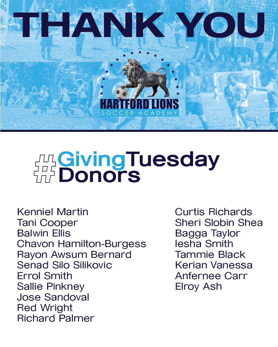 htfdlionssoccer's tweet image. We just want to say a quick thank you to everyone who donated to #HLSA on #givingtuesday. 

#hartford #hartfordsoccer #lionssoccer #community #vision #discipline