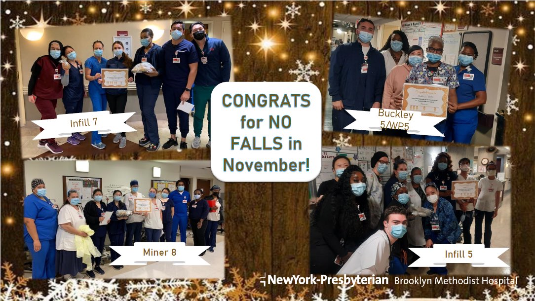 SchwartzTzipora's tweet photo. While preparing for TJC survey, EPIC, and the holidays, our teams haven’t lost focus on what truly matters: patient safety and quality. Way to go @M8NYPBK @5Infill @NYPBMH_Infill7 @B5WP5 👏👏 #NoFalls https://t.co/h9ypgKhTgo