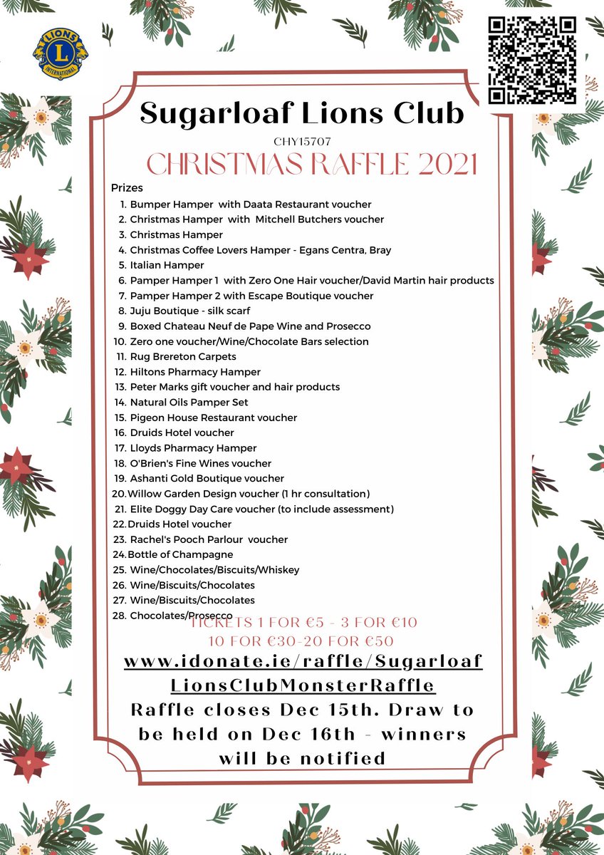 mikieos's tweet photo. Given covid @SugarloafLions can’t do their normal food appeal and other fundraising events this Christmas, instead they have a fantastic raffle happening https://t.co/O7UcKQX9DU and get some tickets if you can, it’s a great cause helping local families in need this Christmas https://t.co/oC4SzutqYY
