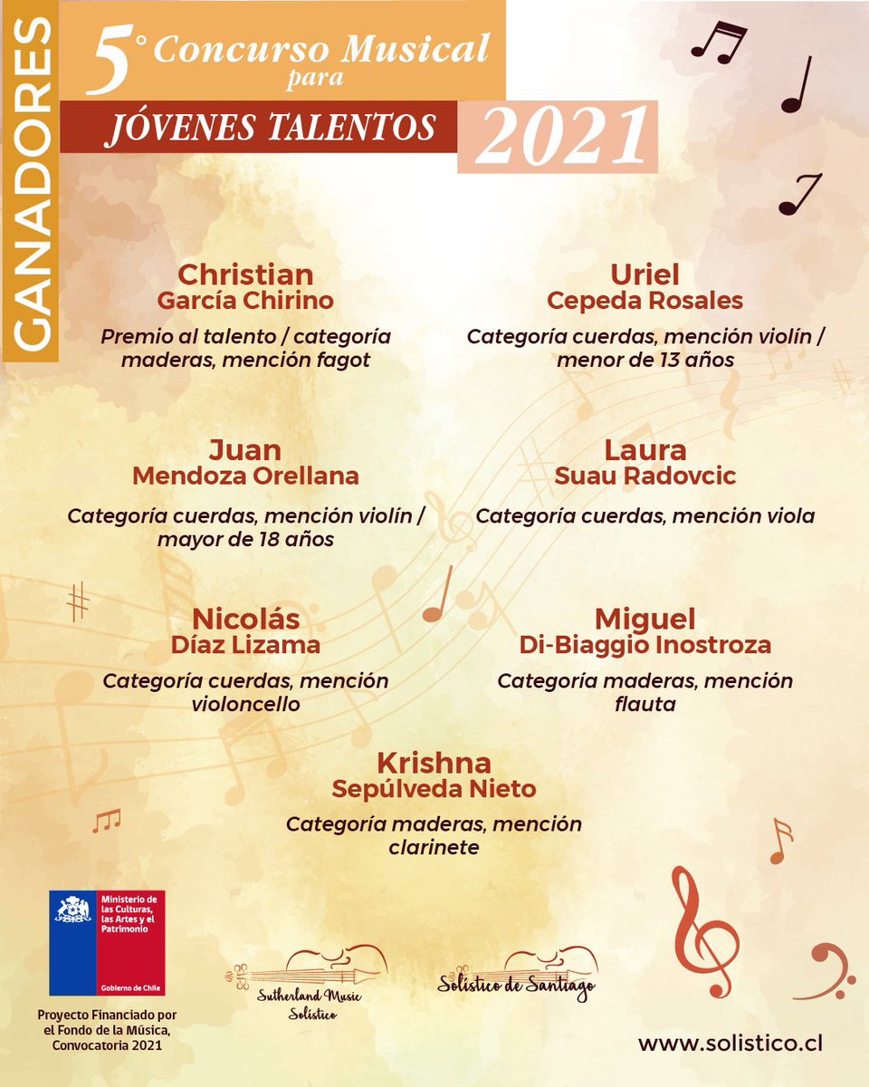 solisticodestgo's tweet image. Aquí los ganadores de nuestro concurso 🙏🏻🤩 destacamos la gran convocatoria.. fueron 43 postulantes. Muchas gracias. #solisticodesantiago