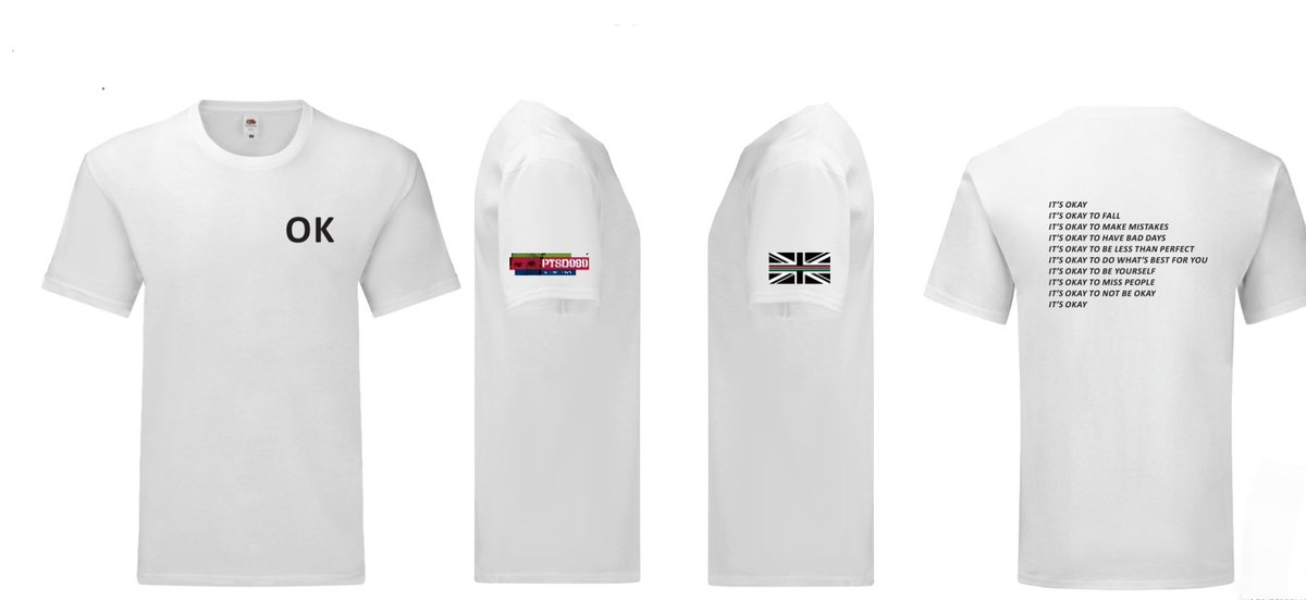 PTSD999's tweet photo. Our new Range of T-Shirts and Hoodies. Coming Soon #itsokaynottobeokay #MentalHealthMatters #thinlines #talk #fashion #merchandise #ptsd 
❤💙💚🧡 https://t.co/lQRZ3hlEig
