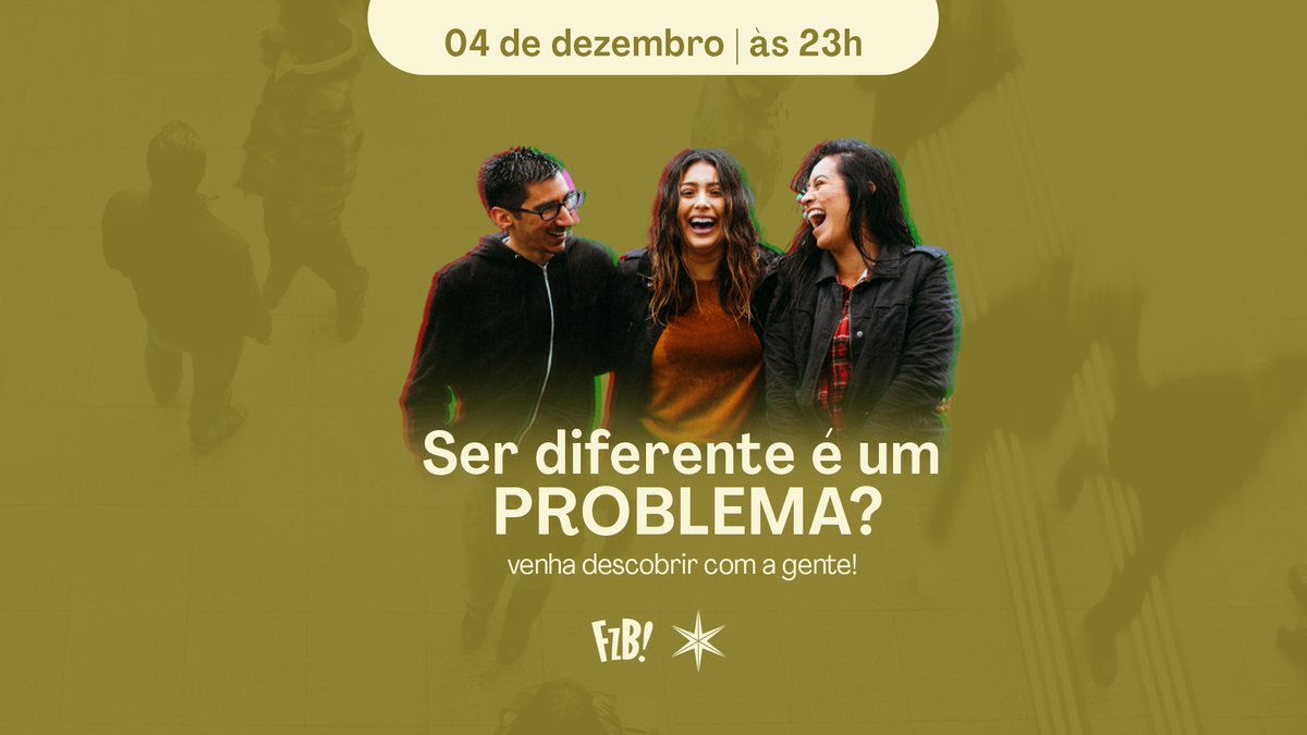 REDEVIDA's tweet photo. Ser diferente é um problema?

O @FazendoBarulho deste sábado vai falar sobre a questão da diferença.

Temos um encontro marcado, às 23h, no Fazendo Barulho 😉 https://t.co/WS9Vh3HkCV https://t.co/6H79t5nTNF