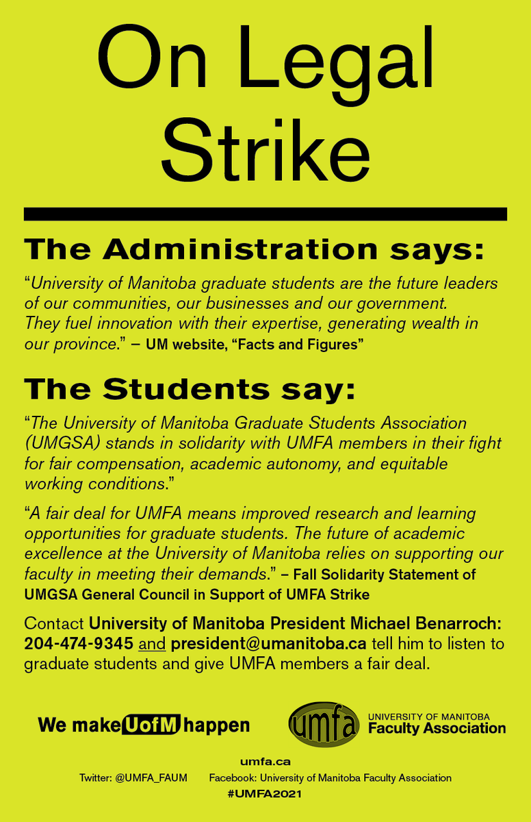 _dans_dans's tweet photo. OVER ONE MONTH on strike! Another 2 weeks of @UMFA_FAUM pamphlets outlining the concerns. The resolve &amp; commitment on display by faculty, instructors, librarians, students &amp; other supporters should be enough incentive on its own for a fair deal! #umfa2021 #mbpoli #cdnpoli https://t.co/80oGRldhoP