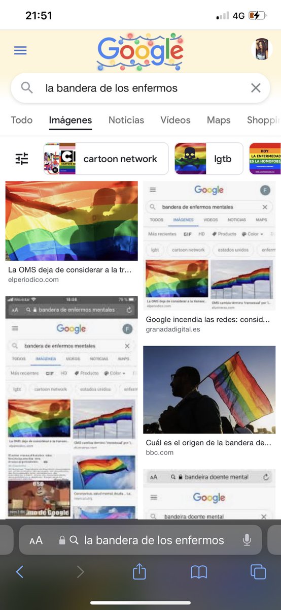 carmenrdiguez's tweet photo. Si pones en google “la bandera de los enfermos” aparece esto. Quiero llorar. https://t.co/fN4Bsl4L6G