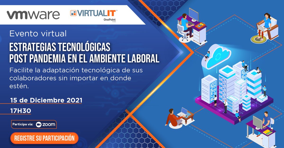 ecVirtualIT's tweet photo. Uno de los retos más grandes de las compañías es la adaptación a los modelos de trabajo híbridos

✅ Registre su participación y conozca las claves para facilitar la adaptación de sus colaboradores a modelos de trabajo post pandemia.

https://t.co/eP5IwMUOBV https://t.co/4PV55byI01