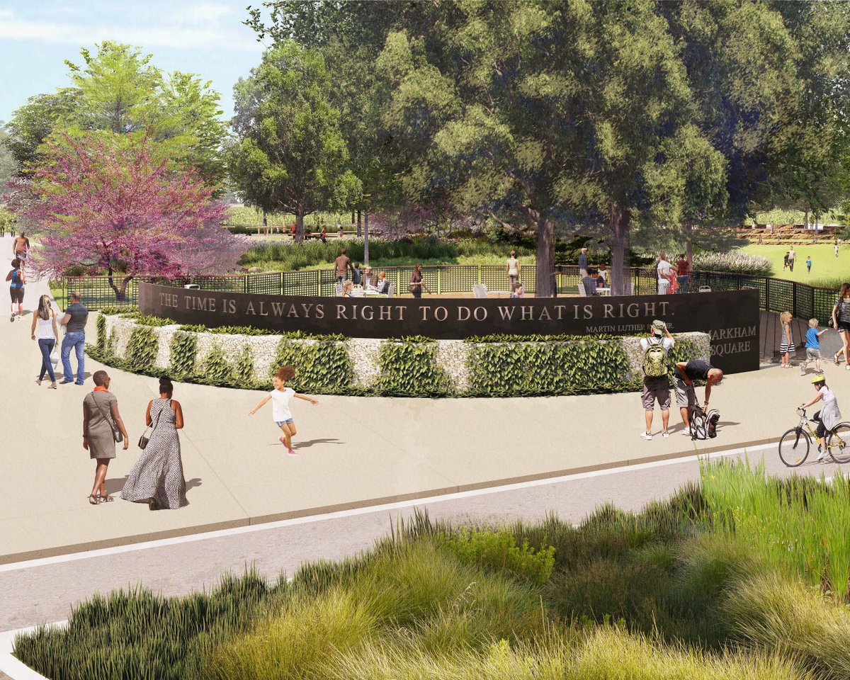 CityofConway's tweet photo. The vision for Markham Square leverages site design to demonstrate a different future for storm water management in Conway. The park will transform a brownfield site plagued by flooding into a lively storm water park and cultural asset for the city. #MarkhamSt https://t.co/dlgQk4LMBh