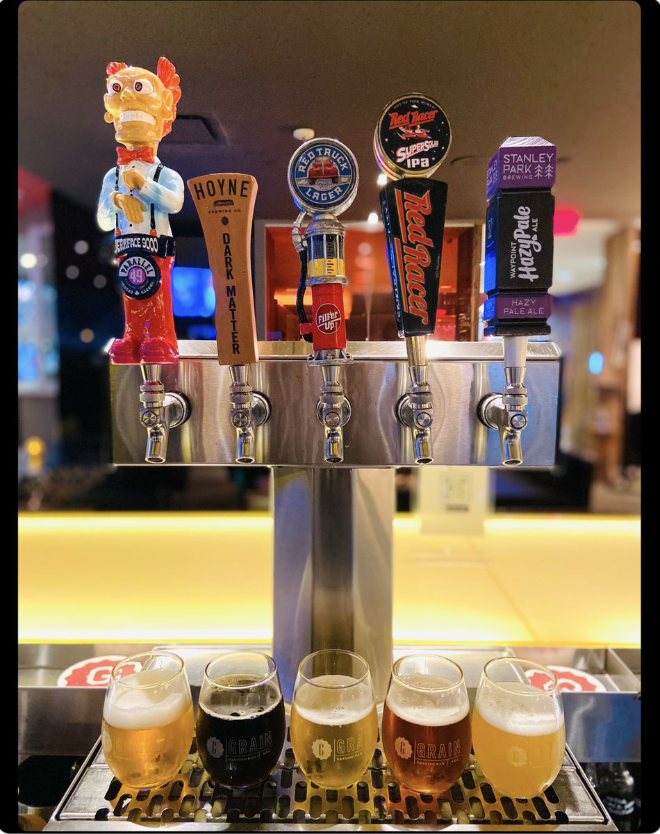 Grain_Bar's tweet photo. The only Kinda rainbow we really want to see. All our Craft beers are $6 during happy hour from 3pm-6pm.
@parallel49beer @hoynebrewing @redtruckbeer @redracerbeer @stanleyparkbrew 
#beer #local  #grain #Vancouver #hyatt https://t.co/cKKNJ0e3ja