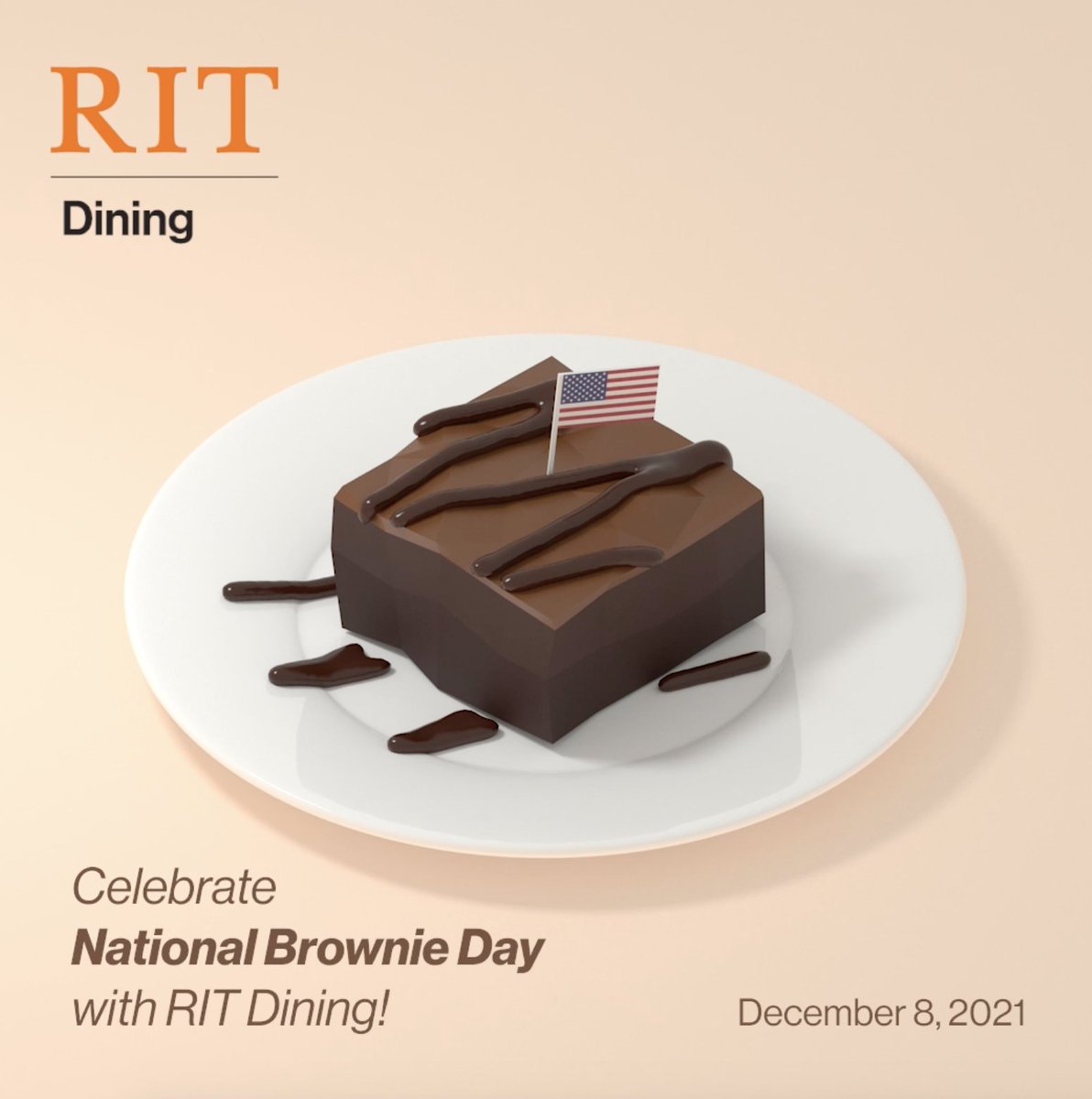 Calling all brownie lovers! Come celebrate National Brownie Day on Wednesday, Dec. 8 at Cafe &amp; Market at Crossroads, Midnight Oil, and Sol's Underground! Check out this link for more details: bit.ly/31iMj8J?utm_so…