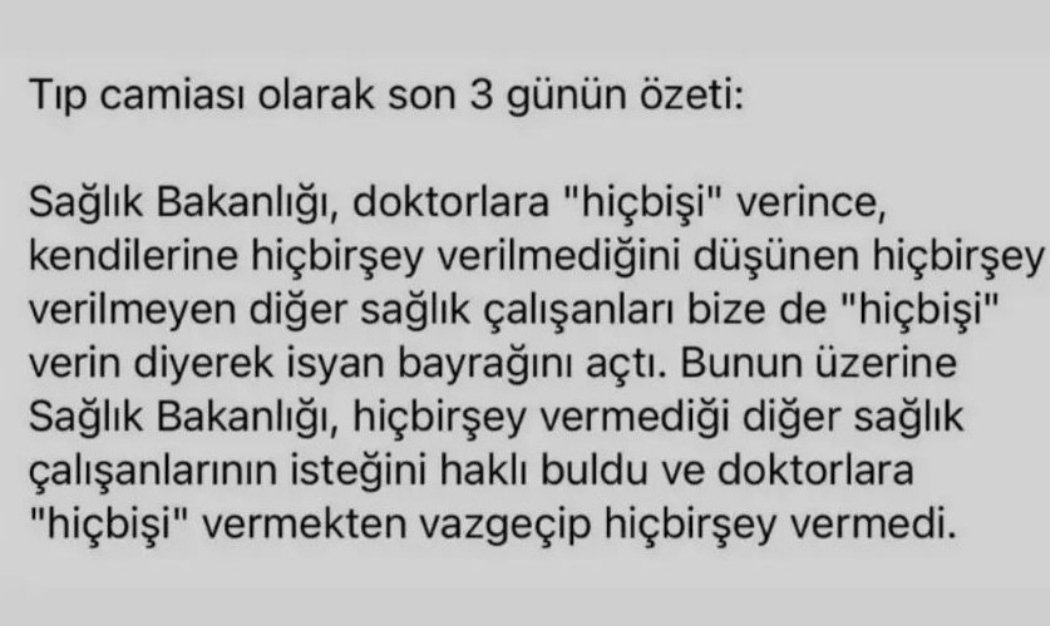 oskaraca's tweet photo. Ağzına sağlık kim yazdıysa.Hakkaten çok güldüm.Tam da durumun özeti olmuş #doktormaaşınazam #bendoktorum
@drfahrettinkoca https://t.co/VmcWEusdxG