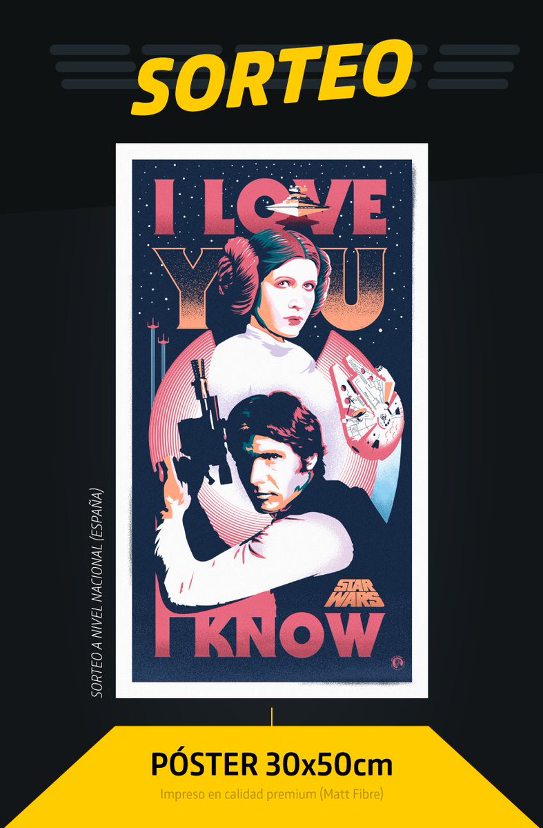 claronauta's tweet photo. ¡SORTEO PÓSTER #Starwars!

Impresión 30x50cm "Matt Fibre" (Vamos, en calidad👌)

Para participar, fácil y nada nuevo:

1. Seguir mi cuenta en twitter @davidclarosl 
2. RT este tweet.

Ganador en 3 días. Solo para España.

¿Te apuntas? https://t.co/rUEFhAxmMS