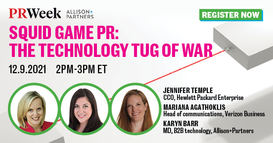 Allisonww_'s tweet photo. On 12/9, Karyn Barr will join @PRWeek, @HPE and @Verizon for a discussion about the evolution of Tech PR and the age-old problem that plagues in-house and agency tech PR experts... which comes first: the brand or the product? https://t.co/rBpCvwulDs https://t.co/zJAq3LRQaD
