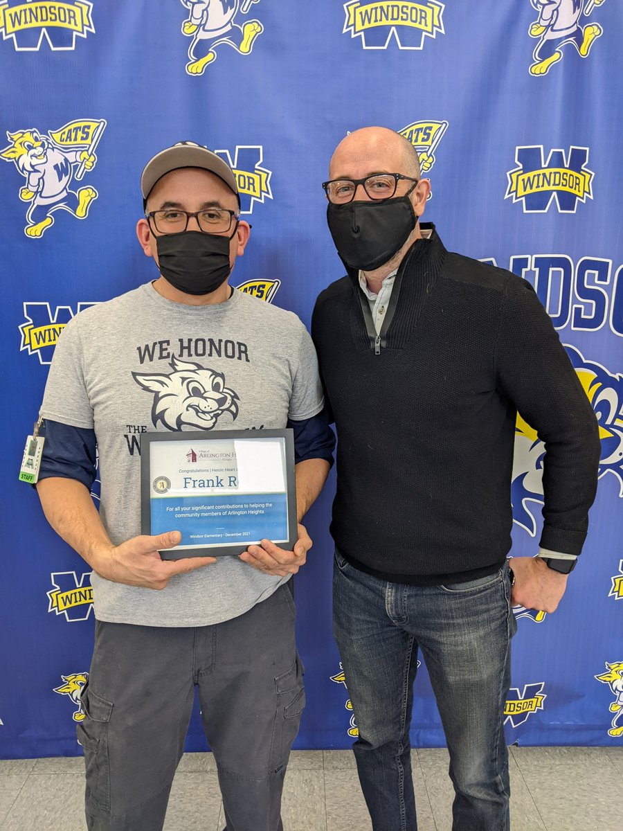 We are so excited to share that Mr. Frank is the recipient of the Heroic Heart is Gold Award for Arlington Heights! No one is more deserving of this award! Congrats!