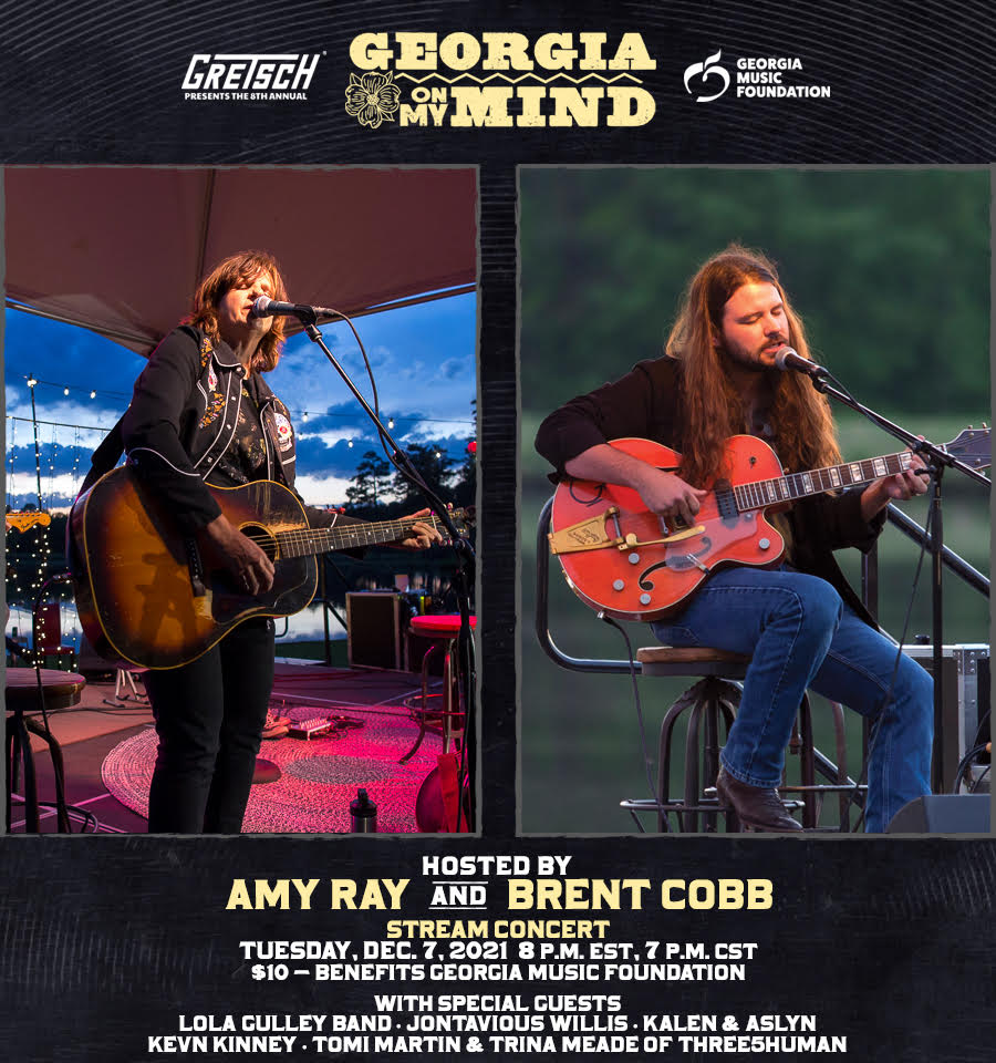 craigmillertv's tweet photo. Georgia On My Mind Gala is back on December 7th and this time, you can watch from anywhere! Tickets here: https://t.co/RKRPkAZJ40

#amyray #brentcobb #kevnkinney #dallasdavidson #gretsch #georgiamusicfoundation https://t.co/URoUldmXXX
