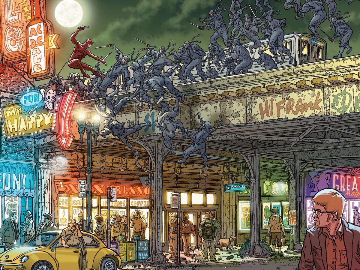 CoolComicArt's tweet photo. Daredevil by Geof Darrow @DarrowGeof https://t.co/kuAeXgOQEk