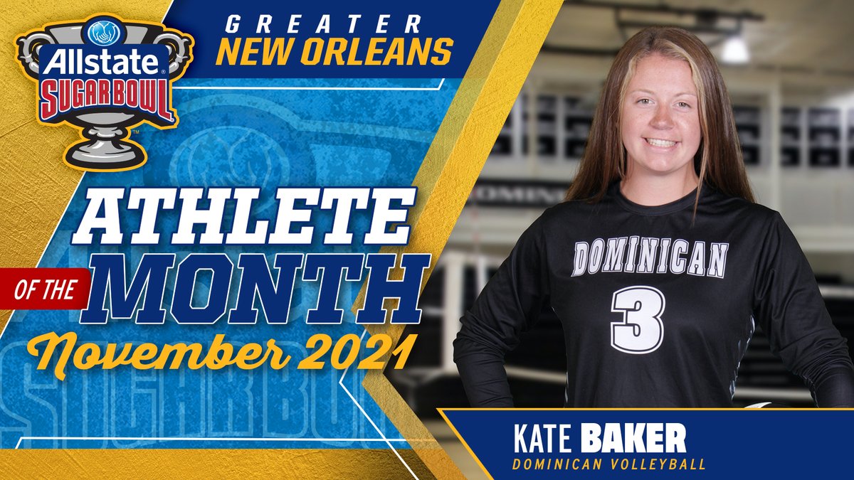 ✅Outstanding Player honors in the LHSAA Division I state championship 
✅tallied 52 assists and 38 digs as Dominican captured its second straight title
✅Nola Athlete of the Month - <a href="/katebaker25/">Kate Baker</a> 🎉

allstatesugarbowl.org/kate-baker-nov…