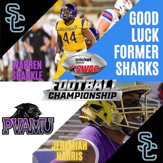 Shadow Creek Recruiting (@scsharkrecruits) on Twitter photo Good Luck <a href="/_warrenshankle/">WARREN 🏧</a> and <a href="/leg7ndary/">ᴶᵃʸᴴᵃʳʳᶦˢ⁷™️</a> in the <a href="/theswac/">Southwestern Athletic Conference</a> Championship!!! <a href="/SCSharkFootball/">ShadowCreekFootball</a> <a href="/ShadowCreekHS/">Shadow Creek HS</a> <a href="/PVAMU_FB/">PVAMU</a> Good Luck <a href="/_warrenshankle/">WARREN 🏧</a> and <a href="/leg7ndary/">ᴶᵃʸᴴᵃʳʳᶦˢ⁷™️</a> in the <a href="/theswac/">Southwestern Athletic Conference</a> Championship!!! <a href="/SCSharkFootball/">ShadowCreekFootball</a> <a href="/ShadowCreekHS/">Shadow Creek HS</a> <a href="/PVAMU_FB/">PVAMU</a>