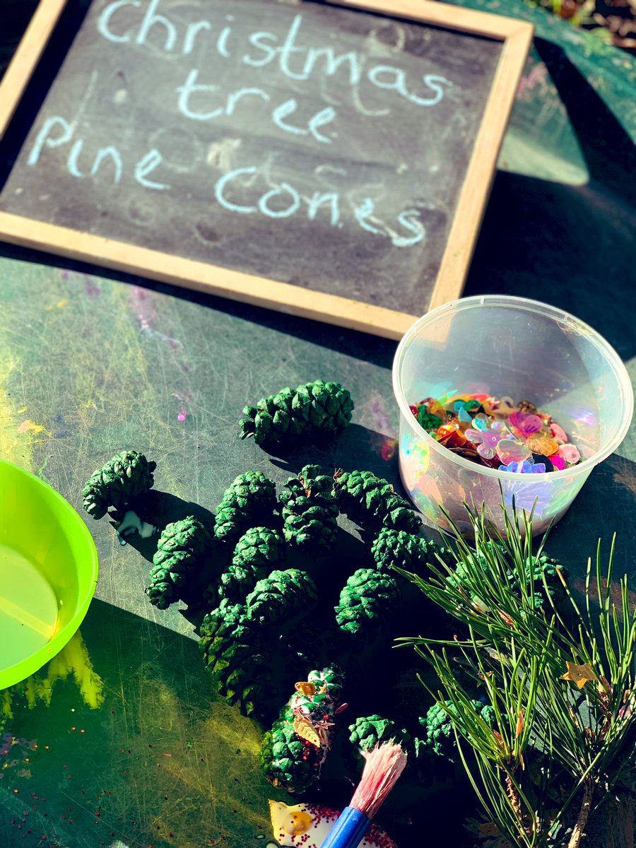CarrdusRec's tweet photo. Reception had another fantastic forest school session today! We made mud Christmas puddings, decorated pine cones and made the most wonderful wreath to decorate our classroom! @CarrdusSchool https://t.co/9agCFrD8tc