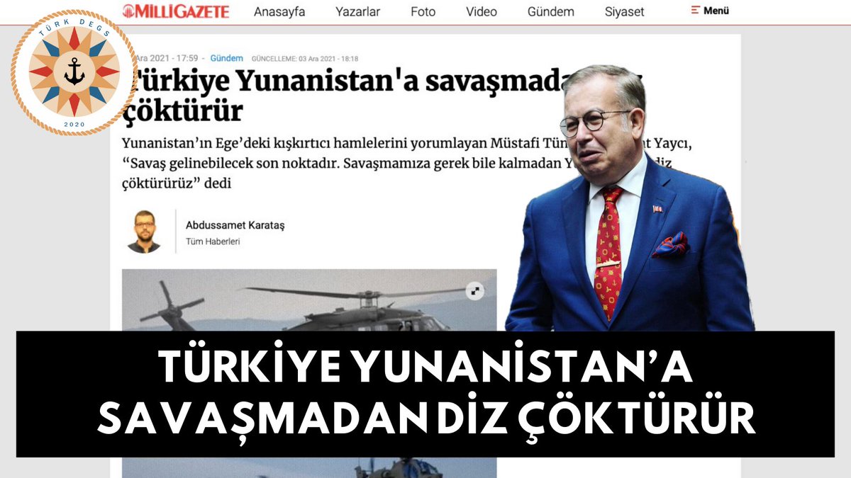 🔴 Doç. Dr. Cihat Yaycı ; 

“Yunan Dışişleri Bakanı Türkiye aleyhinde her gün konuşuyor. Adam sana küfür ediyor. Sen müzakere edelim diyorsun. Ben bunu bir Türk olarak kabul edemiyorum."

turkdegs.org/icerik/turkiye…