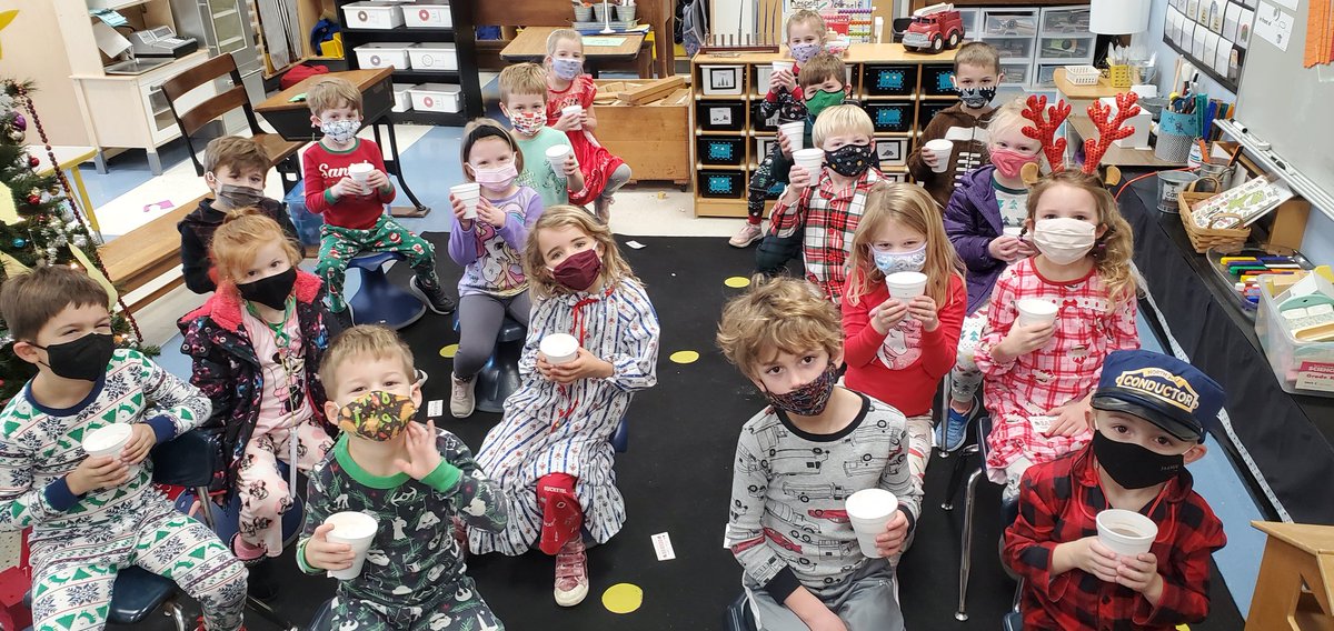 KinderMillerME's tweet photo. There is a magic in today! π All Aboard! There is a reason some traditions continue year after year! Polar Express Day in Kindergarten is how you #CreateExperience @mariemontelem https://t.co/RZZbvCPvO5