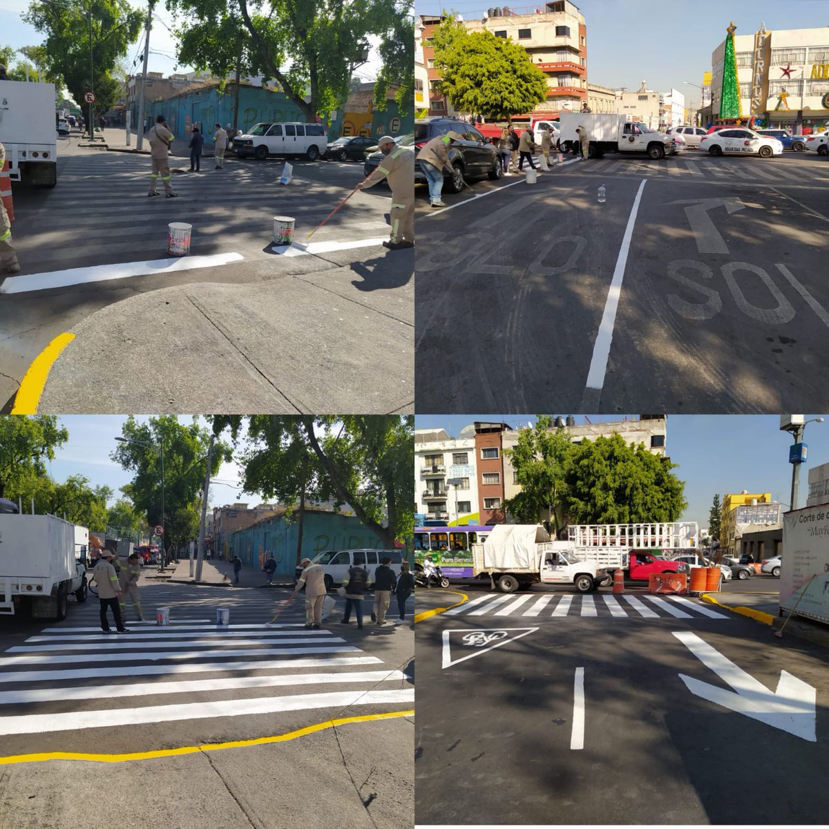 AlcCuauhtemocMx's tweet photo. Continuamos con el mejoramiento de #ServiciosUrbanos🚧 en diversos puntos de calzada de la Viga, con labores de:

✅ #Balizamiento vehicular🚗 y peatonal🚶🏽🚶🏻‍
✅ #Barrido fino🧹
✅ Retiro de #triques.

#CuauhtémocEsTuCasa🏡 https://t.co/nDLRp5tBN2