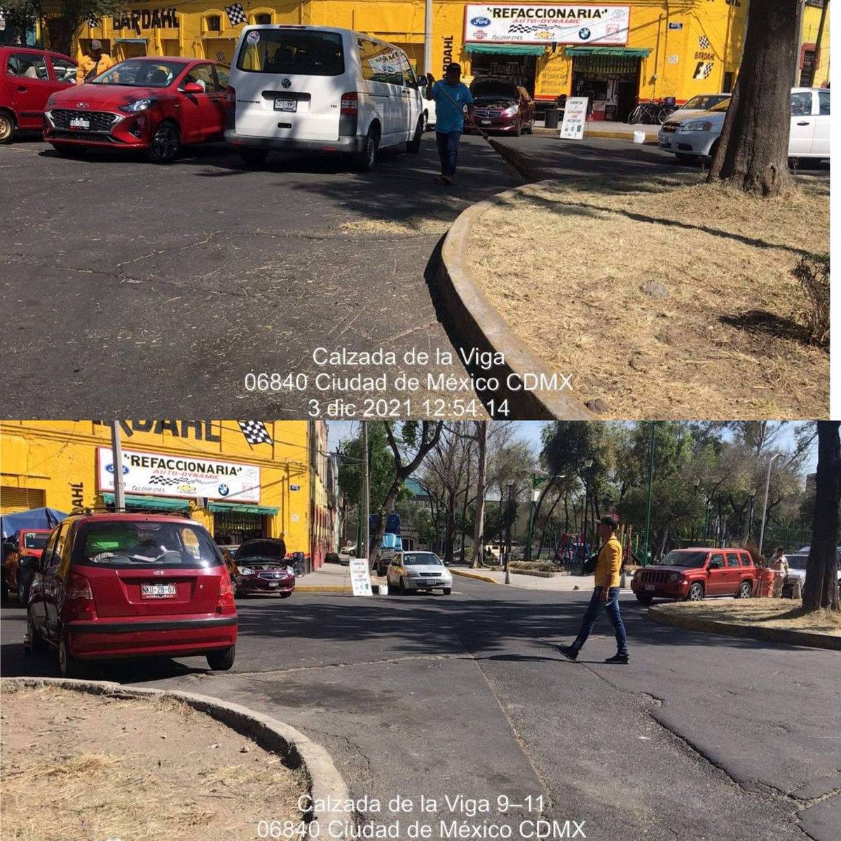 AlcCuauhtemocMx's tweet photo. Continuamos con el mejoramiento de #ServiciosUrbanos🚧 en diversos puntos de calzada de la Viga, con labores de:

✅ #Balizamiento vehicular🚗 y peatonal🚶🏽🚶🏻‍
✅ #Barrido fino🧹
✅ Retiro de #triques.

#CuauhtémocEsTuCasa🏡 https://t.co/nDLRp5tBN2