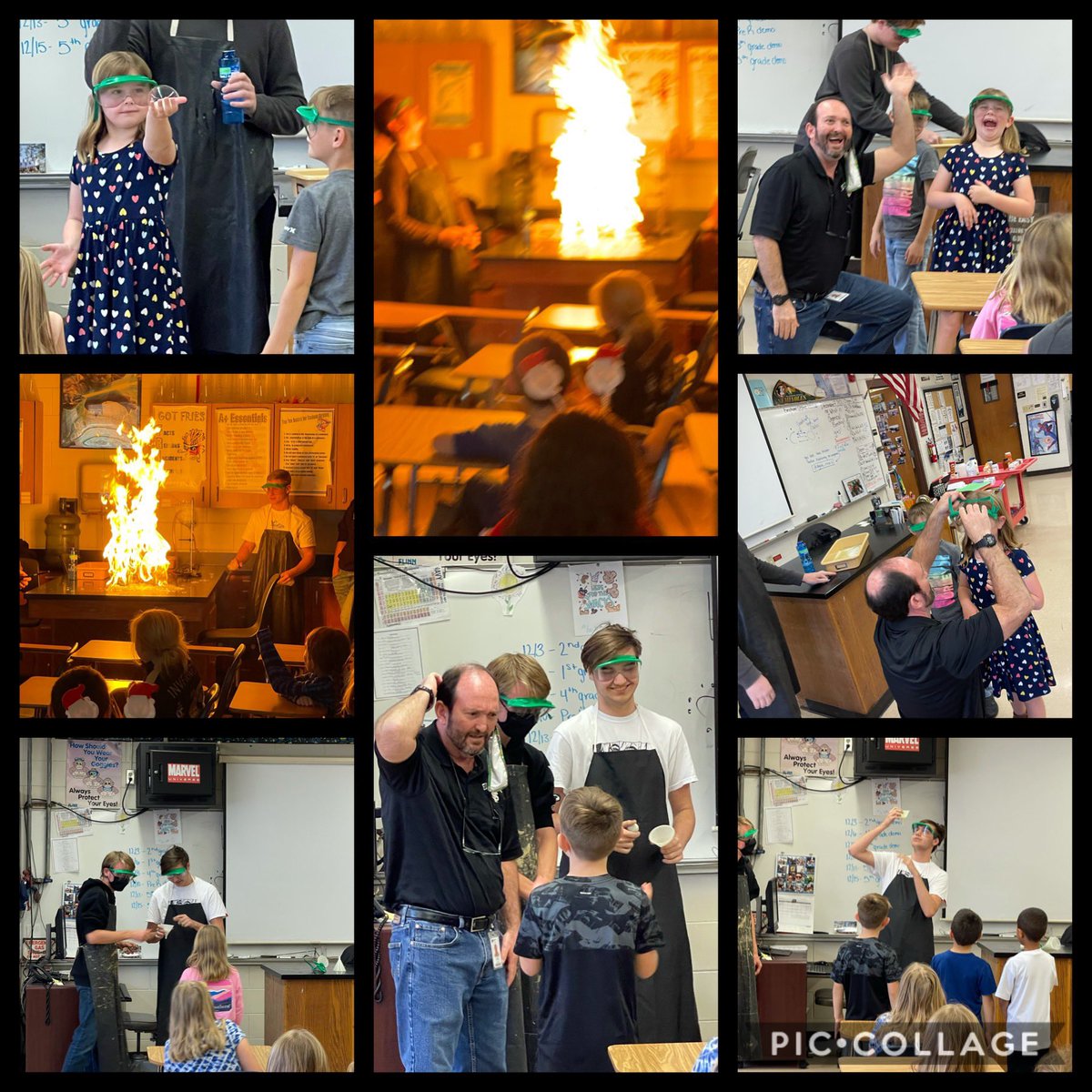 mrs_bann's tweet photo. @CitrusSchools @CHSCanes @ipseagles It was a great day to visit Hurricanes. Thank you to Mr. Bingham and his students for having our Eagles and giving an amazing chemistry Show! “It’s not magic it’s SCIENCE”🖤💛 https://t.co/NsfOYT9Vtz