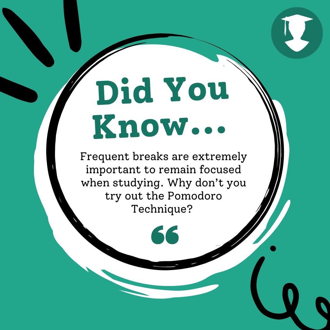 mystudylife's tweet photo. This Friday we want to remind you to take breaks!
The Pomodoro Technique is a techniques that breaks your workday into 25-minute chunks with 5-10 minutes breaks inbetween.
Tell us if this helps you study! 📚
#PomodoroTechnique #MSL #MyStudyLife https://t.co/9muAiHbfob