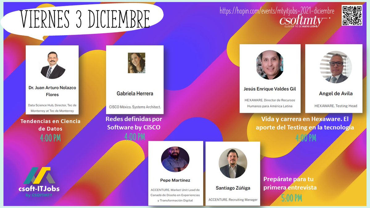 Csoftmty's tweet photo. ¡Hoy continuamos con #csoftitjobs 2021! A las 4:00 p.m. el Dr. Juan Arturo Nolazco nos hablará sobre 'Tendencias en Ciencia Datos'.
🔗https://t.co/9umNmvBMeg https://t.co/zu9ZjOilW0