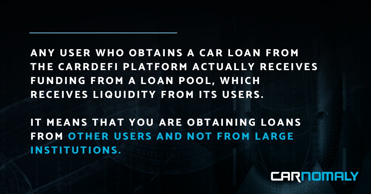 carnomaly's tweet photo. Since there are no middlemen like banks and brokers involved in the #CarrDefi process, you will obtain car loans at a comparatively cheaper rate and in the most transparent manner possible.
To read more, visit us here: https://t.co/LmOqVTvfKq
$CARR #ERC20
@scott_heninger https://t.co/osEUz9bREj