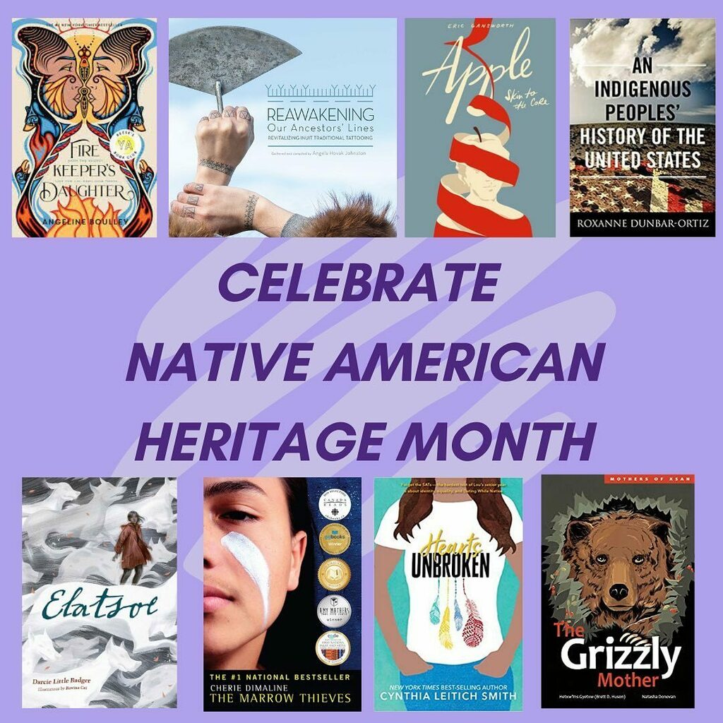 CardozoEC's tweet photo. Weekend reads are back! Even though Native American Heritage Month came to a close this week, we can continue to celebrate year round with these great titles #weekendreads #dcreads #cardozoreads #dcpslibraries https://t.co/WgACeAEMDz