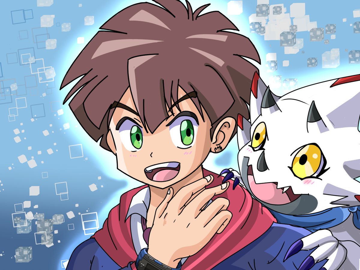 Hiro & Gammamon - Digimon Ghost Game