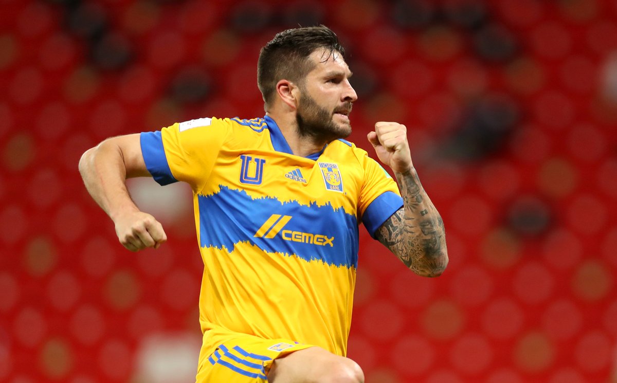 FIFAcom's tweet photo. 🍹 He's a man who will never have to buy a drink in Monterrey 🇲🇽

🐯 Happy birthday to @TigresOficial's all-time top scorer and 2020 #ClubWC top scorer, André-Pierre Gignac! 🎂

#HBD | @10APG | @FrenchTeam https://t.co/0qFGOzf3Mo