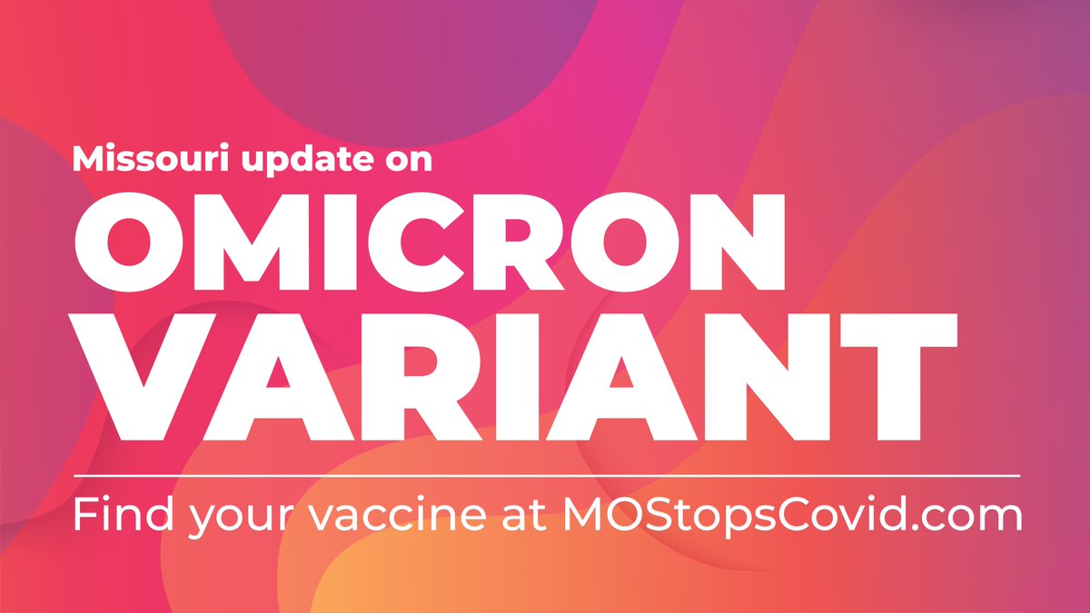 HealthyLivingMo's tweet photo. 🚨 BREAKING NEWS: We just announced the first case of COVID-19 caused by #OmicronVariant in Missouri. The presumed positive sample originated from a St. Louis City resident who has recent domestic travel history. Results are currently awaiting confirmation by the CDC. https://t.co/9RqSTLo5Kx