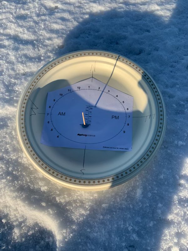 BawlfSchool's tweet photo. Finally a sunny day for the Grade 6 class to tell time using a sundial! #gradesixscience #tellingtime https://t.co/b41ozk0kS3