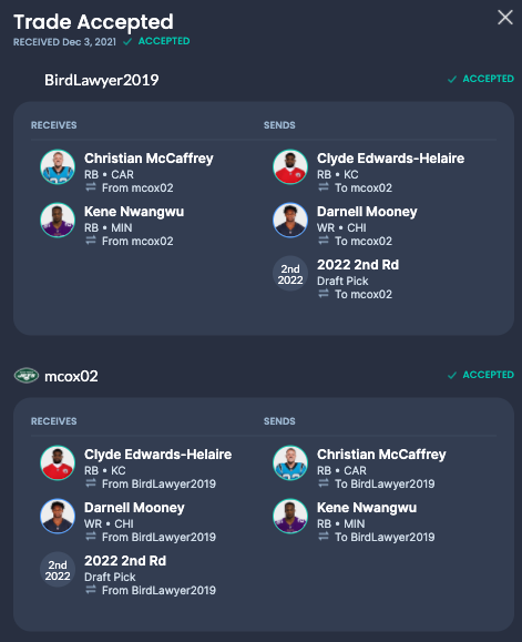 IanDurdle's tweet photo. @DynastyJunkies @AndrewHallFF @scott_sidlo @FFPorkman @DAP_Network I'm truly a trade junkie - I know the takeaway was to hold for now, but when you get the itch .... https://t.co/ePAgtmYZ6C