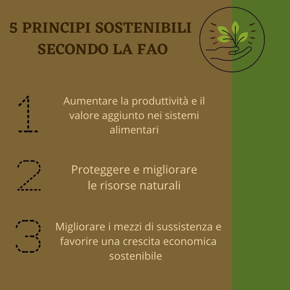 difesambiente's tweet photo. ♻️ 5 principi per un’agricoltura sostenibile secondo la #FAO 

👨🏻‍🌾Agire su più fronti per contrastare l’#inquinamento, la #fame e la #poverta 

#corislab #smm21 #FAO #ClimateAction https://t.co/CNF3Ee7FVn