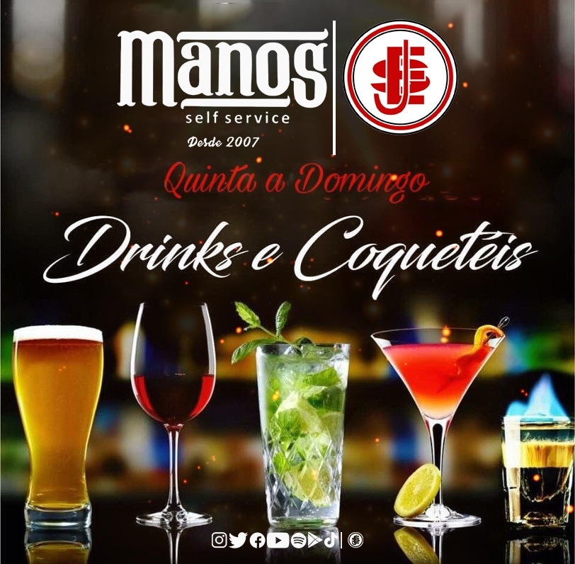 JuventudeSamas's tweet photo. SEXTOU !! 

Fim de semana chegando e essa sexta-feira pede os melhores drinks e coquetéis da cidade no Manos Self Service .  

O estagiário já está aqui, espero você 😉 . 

#ParceiroOficial  #OrgulhodoInterior
#JuventudeSamas #SãoMateus https://t.co/CTL9GSqJVt