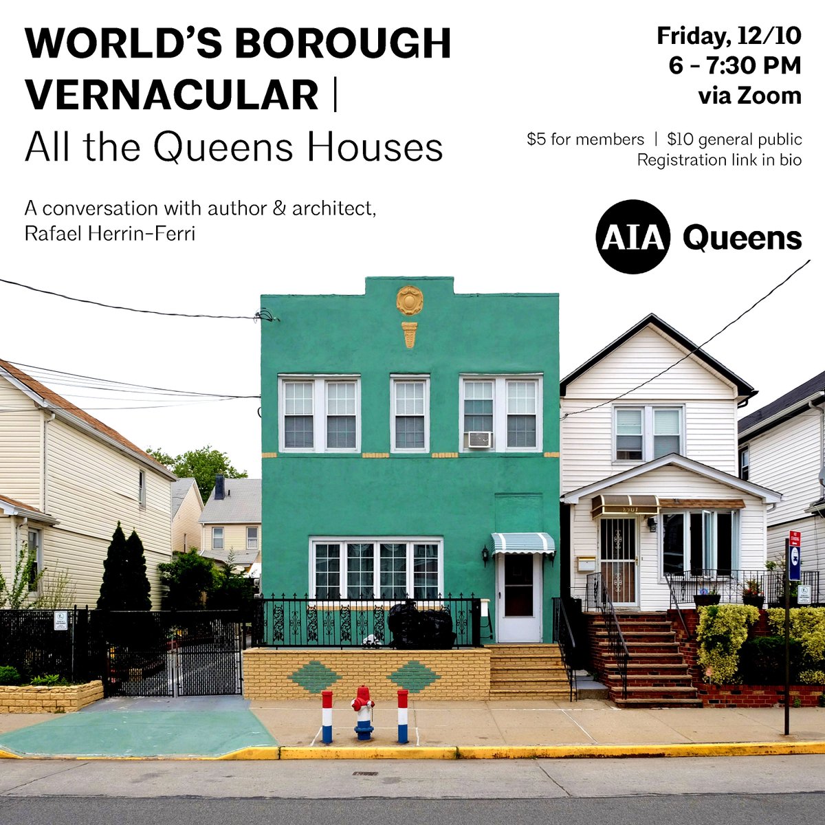 Join us next week for a book talk with architect, and author of @allqueenshouses Rafael Herrin-Ferri as we take a look into some of the architectural wonders of the world's most diverse borough, Queens. Register Here ➡ bit.ly/3GbKQQF #AIAQueens