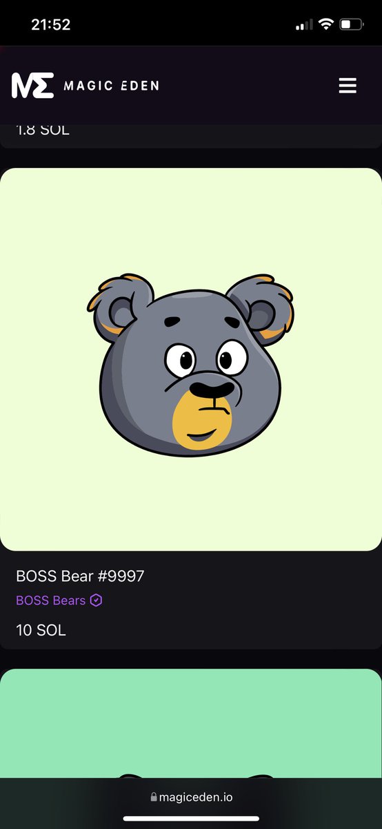 BOSSBearNFT's tweet photo. We have a rare Boss bear that’s been listed recently on MagicEden. Pretty dope if we say so ourselves https://t.co/UyXoXrqmgp https://t.co/ZEYltv37oj