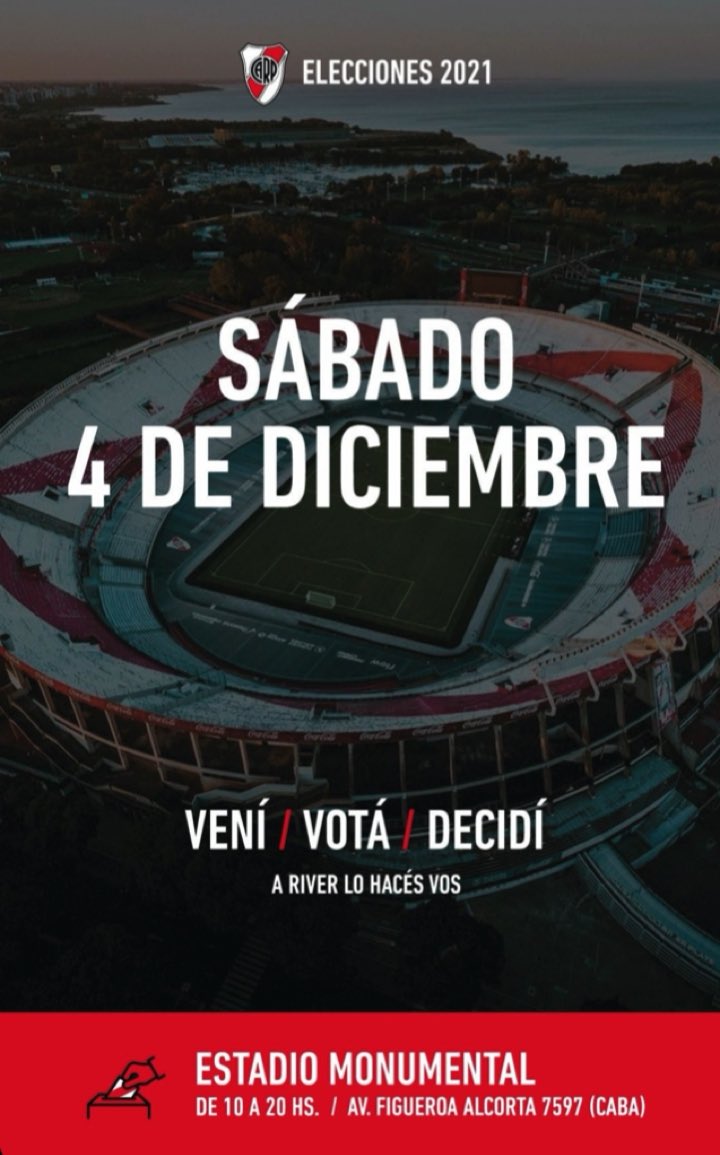 Mañana tenemos un gran día para demostrar la potencia institucional de nuestro club . Vayamos todos a votar.