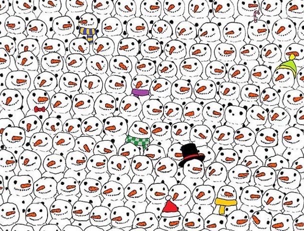 Retweet when you find the panda among the snowmen! ⛄️☃️🐼☃️☃️#HolidaysAndPsych