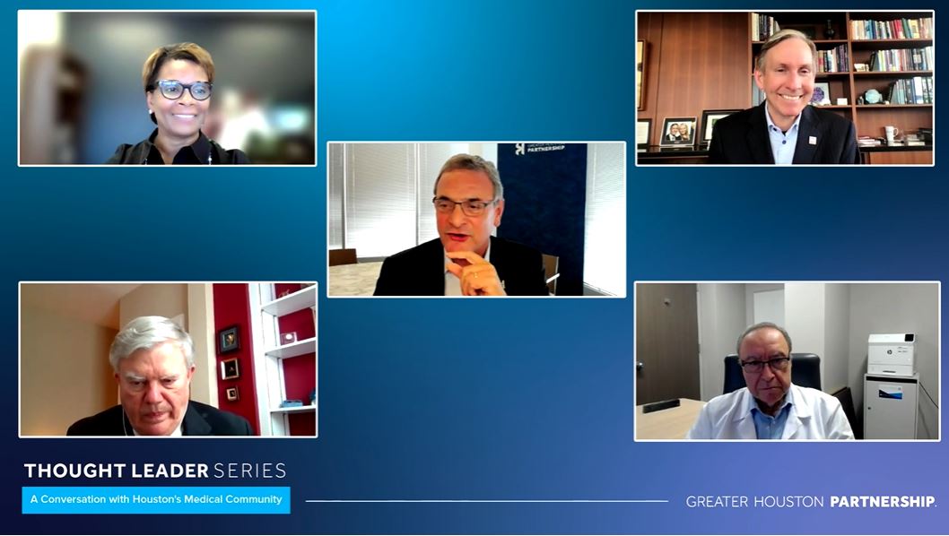 Thank you, <a href="/GHPartnership/">Greater Houston Partnership</a>, for a vibrant Thought Leader Series session on the future of health care and medicine across our great region. Grateful to represent <a href="/MDAndersonNews/">MD Anderson Cancer Center</a> as we collaborate with colleagues and local businesses to pave the way toward #AGreaterHou. #EndCancer