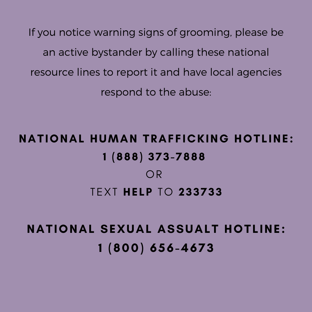 STANDUPTAMU's tweet photo. Grooming is a very common manipulation tactic used in the crime of sex trafficking, where a trafficker will create a false sense of trust with their intended victim. It happens without the victim knowing the behaviors have harmful intent or outcomes. #factsharefriday https://t.co/Gox2FK0E0H