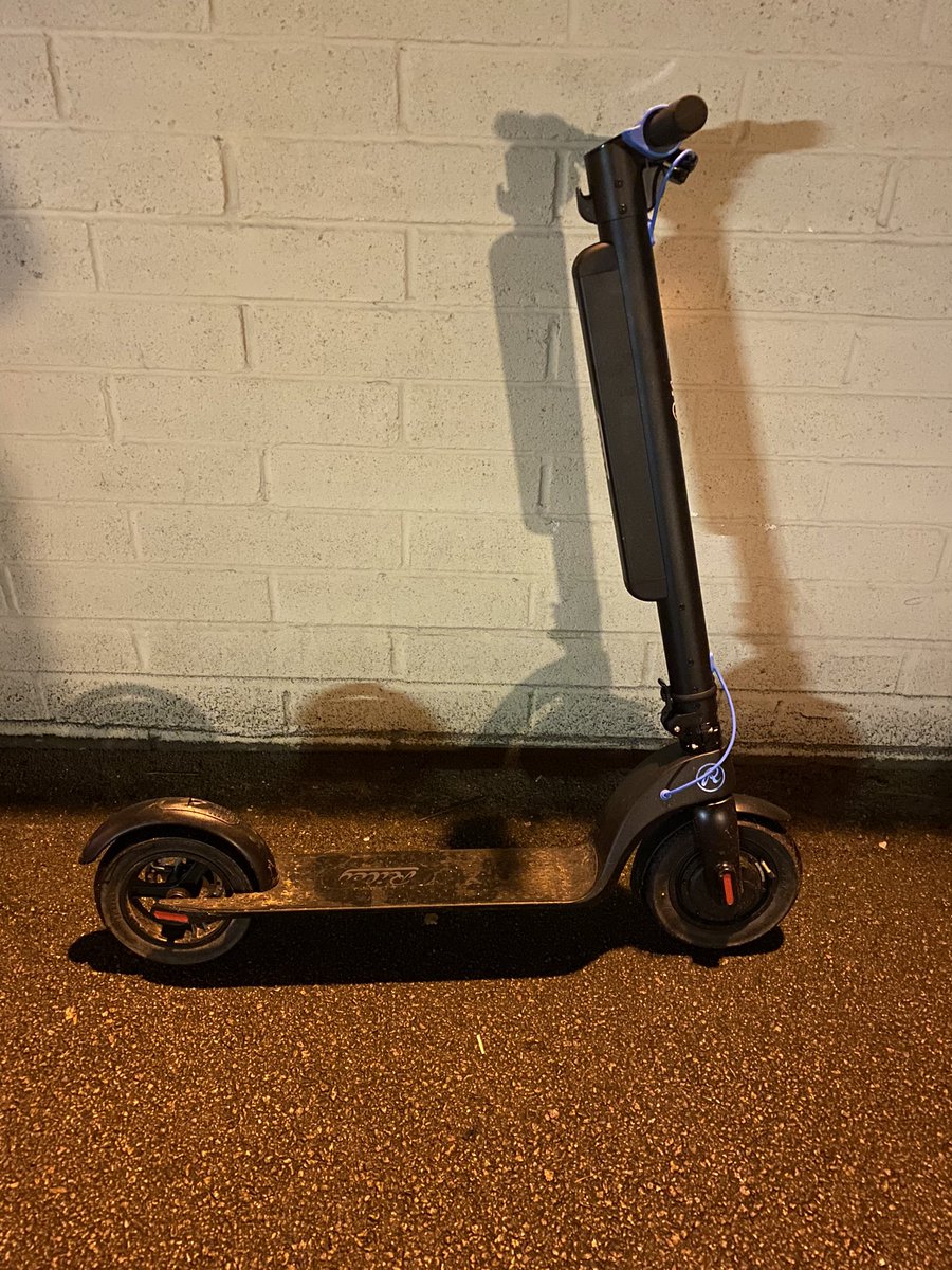 BuryStEdsPolice's tweet photo. A reminder that E-Scooters are illegal when ridden in public. They are for use on private land only. This one was #seized after being ridden on a path in #BSE. #S165 #PC700 #PC252 https://t.co/47qqvCWYFV