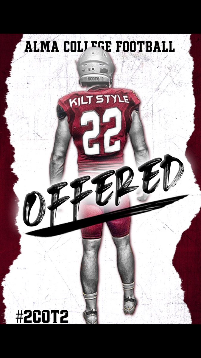 wyguy2022's tweet photo. After a great visit and great conversation with @CoachCouchAlma and @Ryan_Ettinger1 I am excited to announce my second offer to continue my Academic and Athletic Career at @AlmaScotsFB https://t.co/VWAgSGRkpV