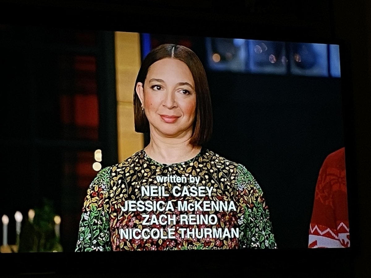 So exciting to see my bffs @JessRMcKenna &amp; @ZachReino’s names on screen with this queen <a href="/MayaRudolph/">Maya Rudolph</a>