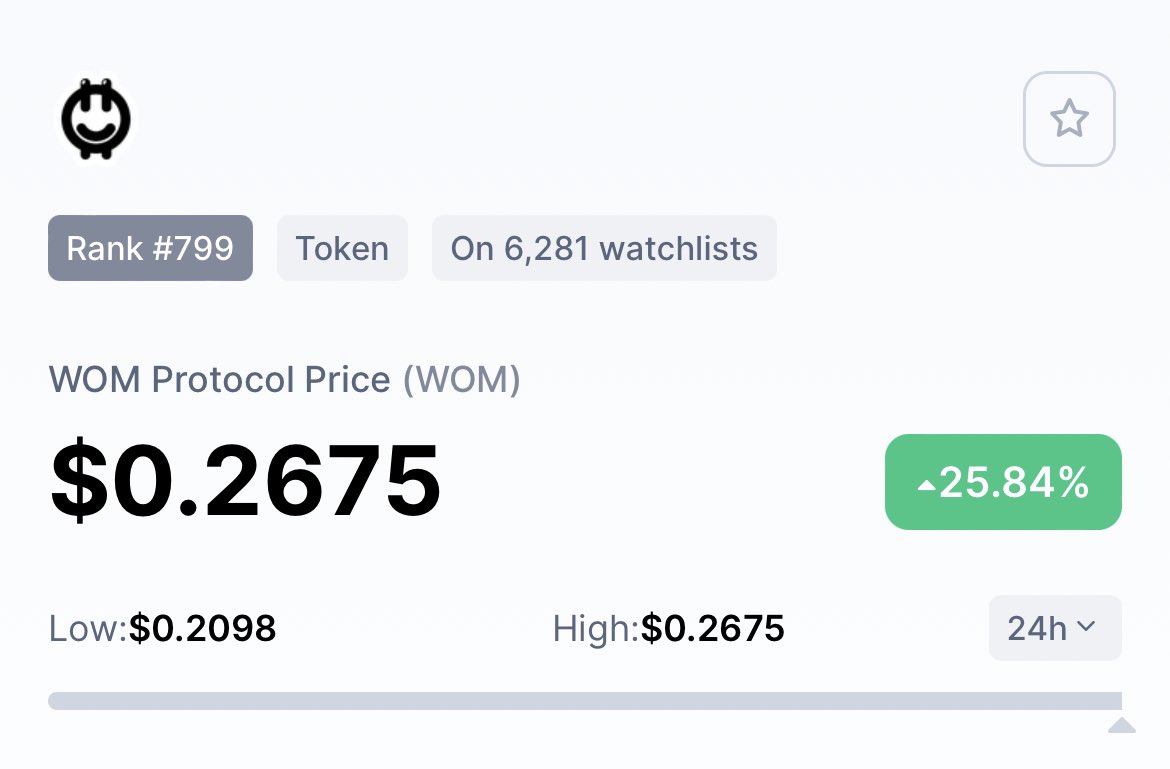 Alts_Anonymous's tweet photo. In a sea of red, it’s a nice surprise to spot a project that doesn’t seem to care. 

$WOM 👀 
@WOM_protocol https://t.co/kzJpQC8xAc