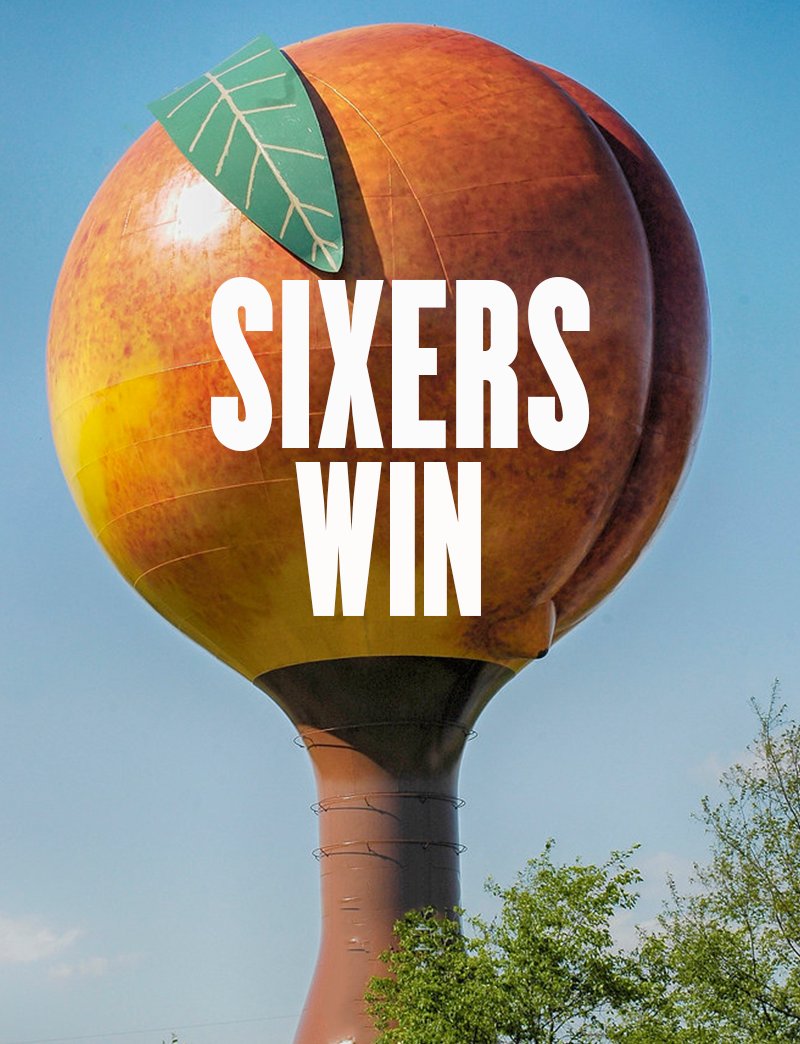 sixers's tweet photo. just peachy. 🍑 https://t.co/rdp0B7qr1k